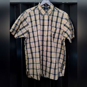 NEW Nautica Button Down Mens Shirt Plaid Short Sleeve - XL NWOT